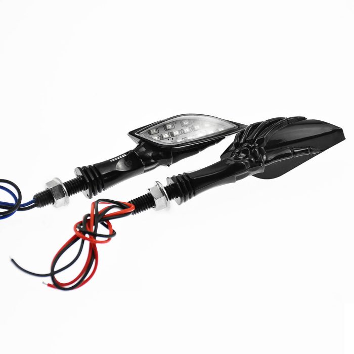 LA012001 hdbubalus Skull LED Blinker for harley with black housing