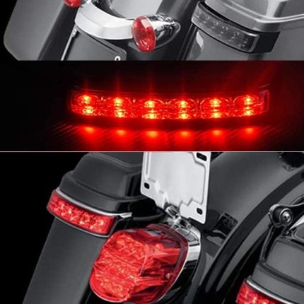 hdbubalus saddlebag bag flowing turn signal hazard light with black lens