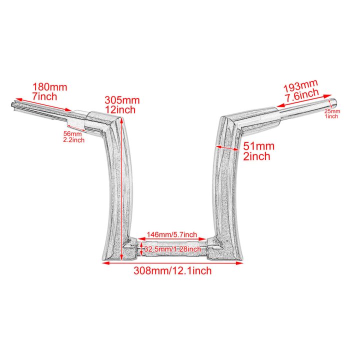 GP005001-12in-rise-handlebar-for-harley-softail-size