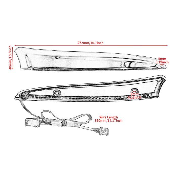 HDBUBALUS Road Glide Windshield Light-la021901