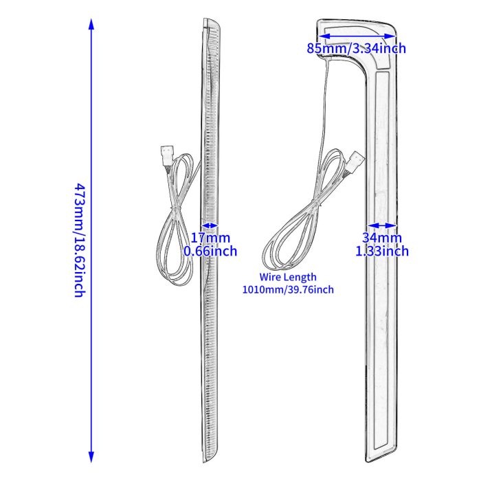 HDBUBALUS Saddlebag Signal Light-LA021401