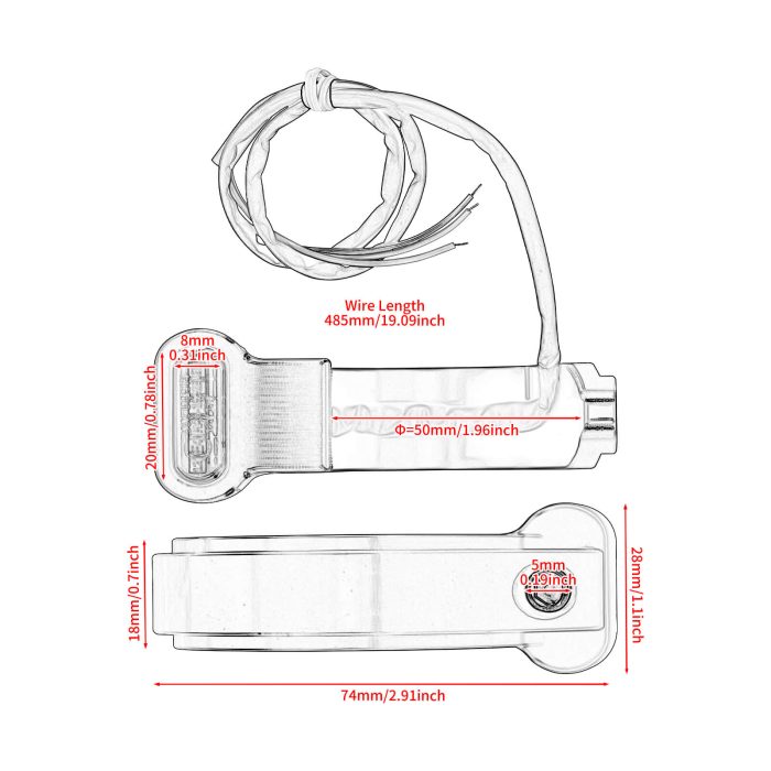 HDBUBALUS Shock Cover Signal Light-LA021501