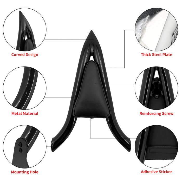 Harley Touring Sissy Bar Black Backrest