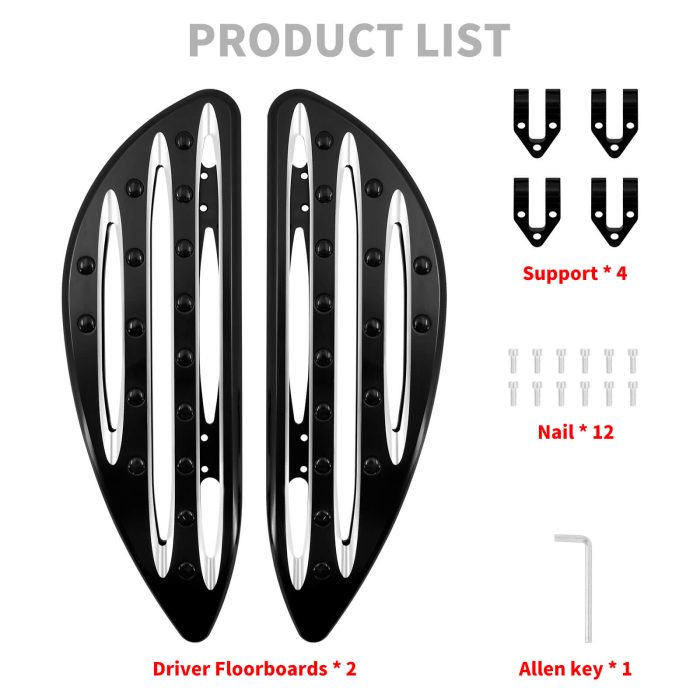 MP0063-1 Stretched Rider Floorboards for harley dyna