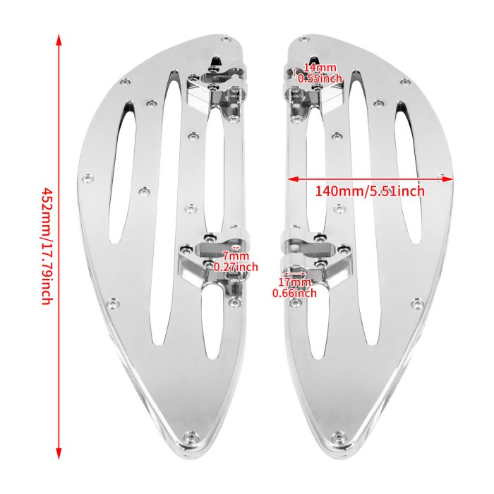 PE003401 Stretched Rider Floorboards for harley models size