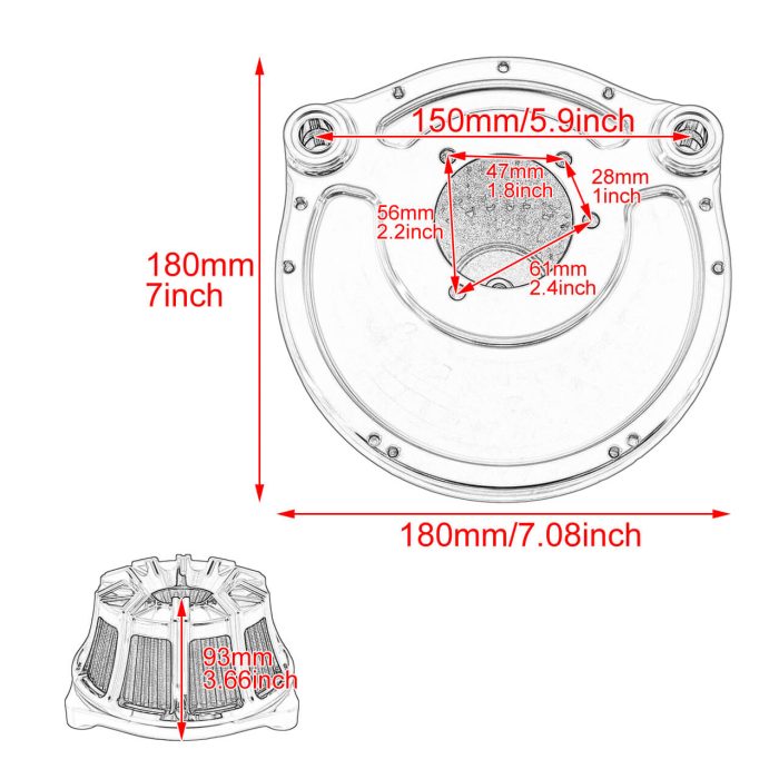 HDBUBALUS Spin Cut Air Cleaner-AF007302