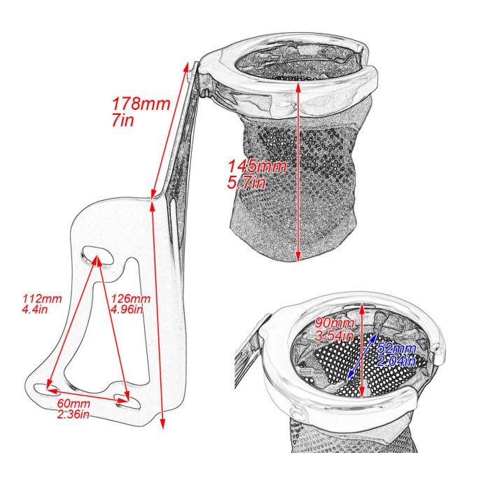 HDBUBALUS Touring Passenger Drink Holder - TH022402