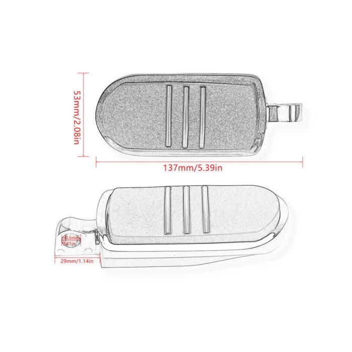 HDBUBALUS Tube Mount Foot Pegs-ZZ001445