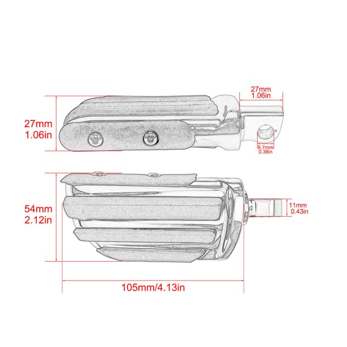 HDBUBALUS-FLHT Foot Pegs-ZH000077