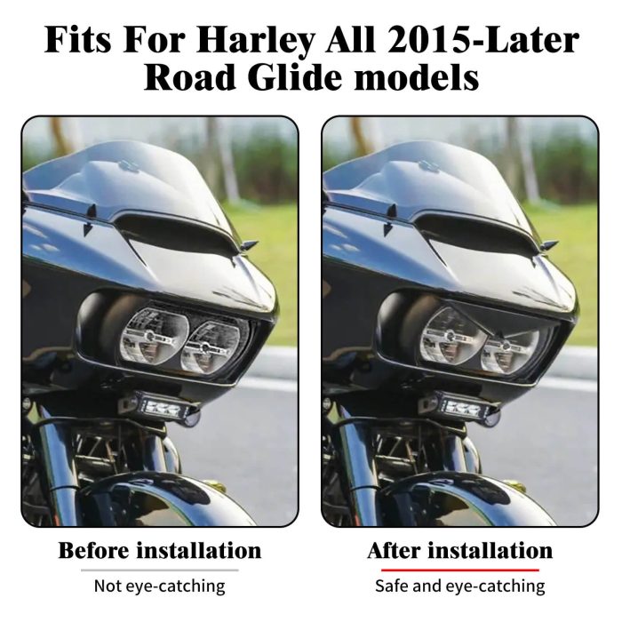 HDBUBALUS-Harley Headlight Eyelid Trim-CR033001