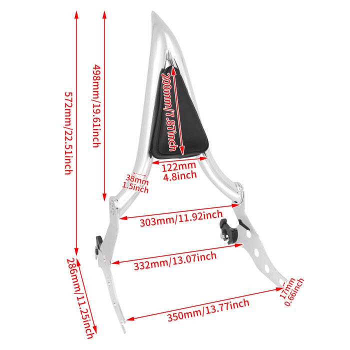 HDBUBALUS-Breakout Passenger Backrest-CB012804