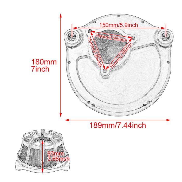 HDBUBALUS-Touring Air Cleaner-AF007304