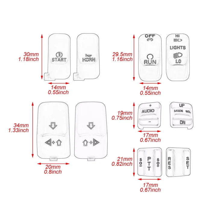 HDBUBALUS - Touring Hand Control Caps-ZH000836-1