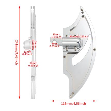 HDBUBALUS-Touring Rear Floorboard-PE007202