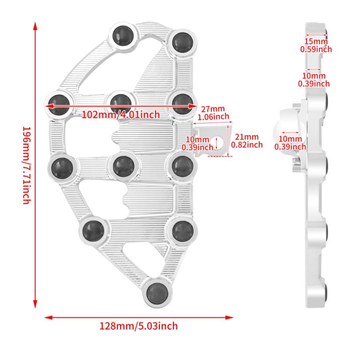 HDBUBALUS-Touring Rear Floorboards-PE013904