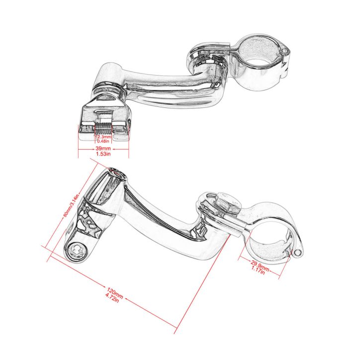 HDBUBALUS-Harley Footpegs Guards Bracket-PE009701