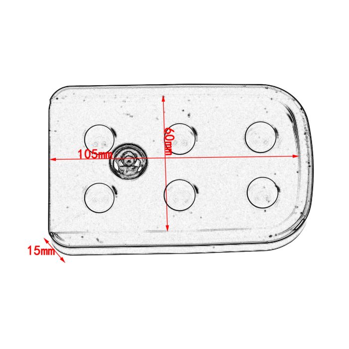 HDBUBALUS-Softail Brake Pedal Pad-PE005701