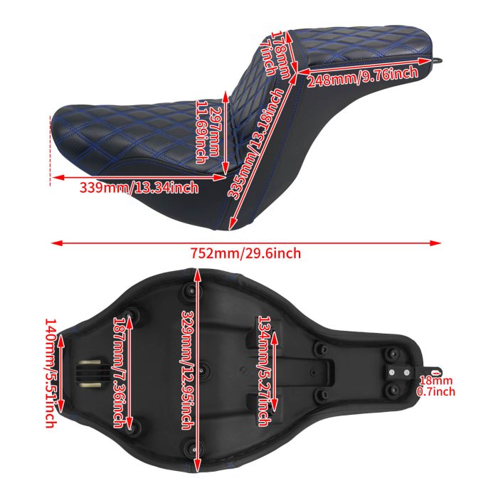 HDBUBALUS-Low Rider Front Rear Seat-CB013406